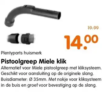 Plentyparts Pistoolgreep miele klik aanbieding