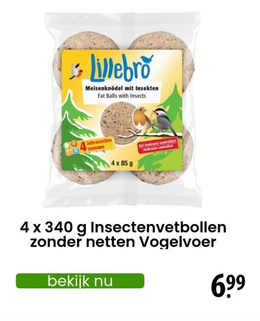 Meisenknödel mit Insekten Fat Balls with Insects Insectenvetbollen