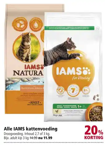 Welkoop Alle iams kattenvoeding 3kg aanbieding