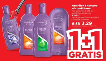 PLUS Andrelon shampoo of conditioner 2*300ml aanbieding