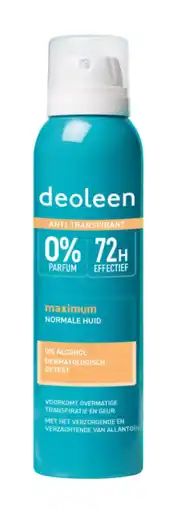 De Online Drogist Deoleen anti-transpirant deodorant spray 150ml aanbieding