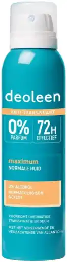 De Online Drogist Deoleen anti-transpirant deodorant spray 150ml aanbieding