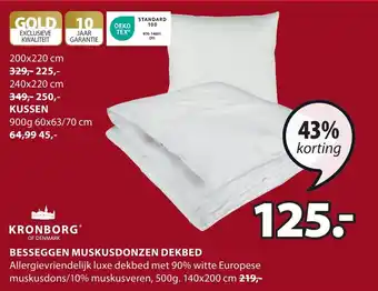 Jysk KRONBORG BESSEGGEN MUSKUSDONZEN DEKBED aanbieding