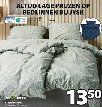 Jysk DEKBEDOVERTREK aanbieding