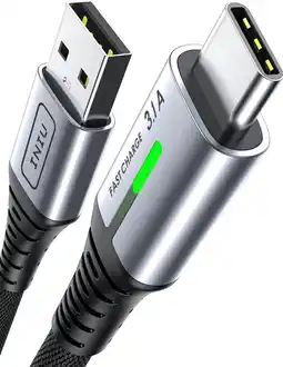 Amazon Iniu usb c kabel, [2m] snel opladen usb c to usb a, charger kabel zinklegering gevlochten datakabel telefoonoplader voor ipho aanbieding