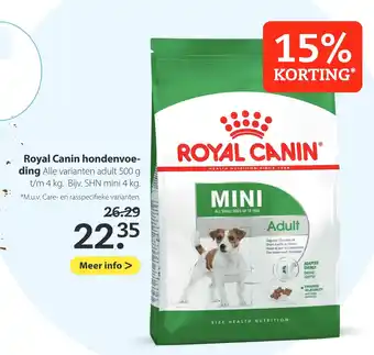 Boerenbond Royal Canin hondenvoeding 4kg aanbieding