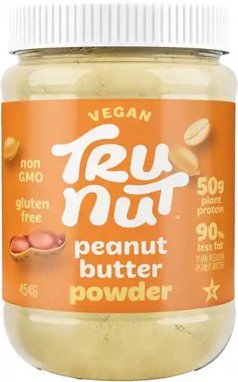 Amazon Tru-nut pindakaas in poedervorm - veganistisch eiwitpoeder - glutenvrij, niet-gmo - 90% minder vet dan pindakaas - originele  aanbieding