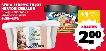 De Boerenschuur BEN & JERRY'S EN/OF HERTOG IJSSALON aanbieding