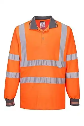 Amazon Portwest s277 hi-vis poloshirt, lange mouw, normaal, oranje, grootte l aanbieding