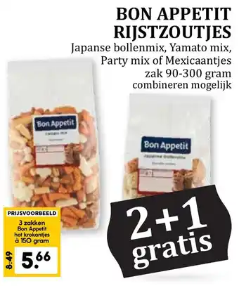 De Boerenschuur BON APPETIT RIJSTZOUTJES aanbieding