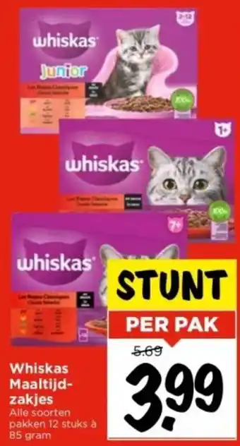 Vomar Voordeelmarkt Whiskas Maaltijdzakjes aanbieding