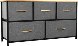 Amazon Yitahome ladekast, kationische stof 5-lades opbergorganizer unit voor slaapkamer woonkamer kast, stevig stalen frame, easy pu aanbieding