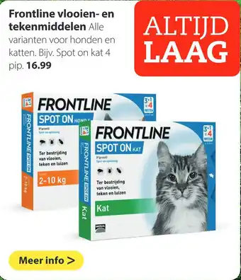 Boerenbond Frontline vlooien- en tekenmiddelen aanbieding