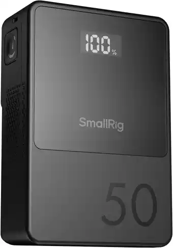 Amazon Smallrig mini v mount batterij, 3400mah (50wh/14.8v) met oled-scherm, 45w pd usb-c snel opladen, d-tap & usb-a, dubbele dc-po aanbieding
