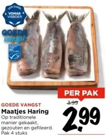 Vomar Voordeelmarkt Maatjes haring per pak aanbieding