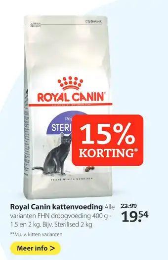 Boerenbond Royal Canin kattenvoeding 400g aanbieding