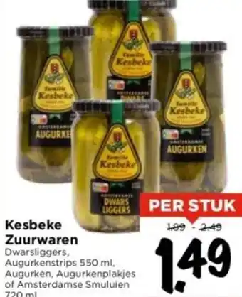 Vomar Voordeelmarkt Kesbeke zuurwaren per stuk aanbieding