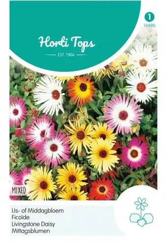 Welkoop Hortitops ijs- of middagbloem - bloemzaden - ijs- of middagbloem (mesembryanthemum) aanbieding