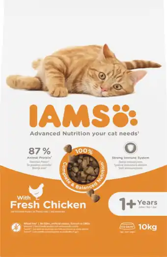 Welkoop Iams adult - kattenvoer - kip - kalkoen - 10 kg aanbieding