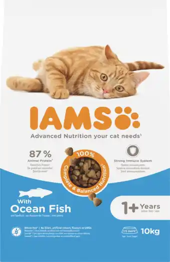 Welkoop Iams adult - kattenvoer - vis - 10 kg aanbieding