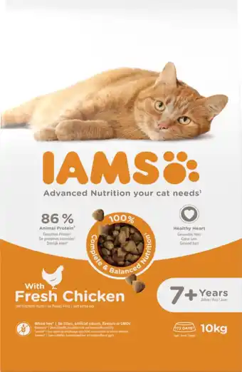 Welkoop Iams mature - kattenvoer - kip - kalkoen - 10 kg aanbieding