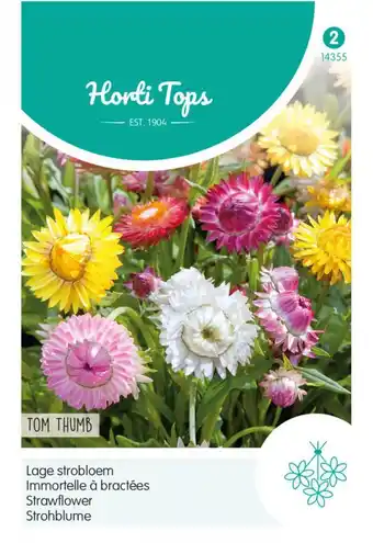 Welkoop Hortitops lage strobloem - bloemzaden - strobloem (helichrysum) aanbieding