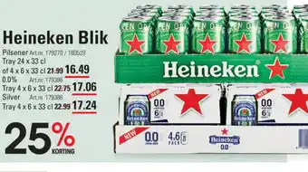 Sligro Heineken Blik 4 x 6 x 33 cl aanbieding