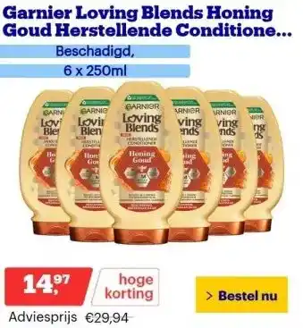 Bol.com Garnier loving blends honing goud herstellende conditioner voordeelverpakking aanbieding