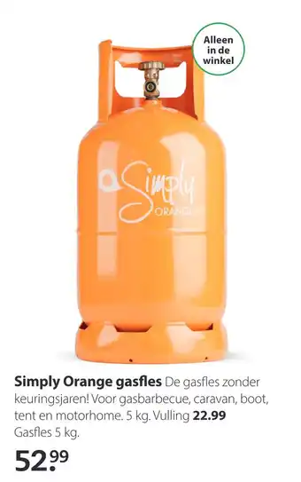 Boerenbond Simply orange gasfles 5kg aanbieding