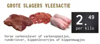 Naanhof Verse varkenslever of varkenspootjes, runderlever, kippenlevertjes of kippenmaagjes aanbieding