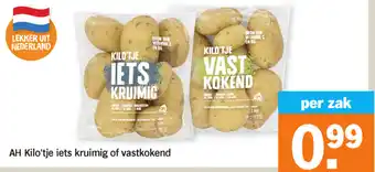 Albert Heijn AH Vastkokend of kruimig aardappelen aanbieding