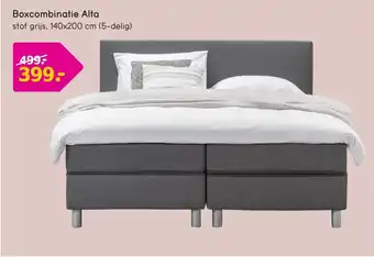 Leen Bakker Boxcombinatie Alta stof grijs, 140 x 200 cm (5-delig) aanbieding