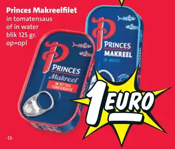 Nettorama Princes makreelfilet in tomatensaus of in water aanbieding