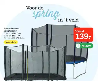 Boerenbond Trampoline met veiligheidsnet aanbieding