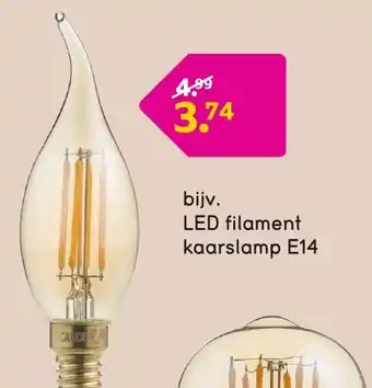 Leen Bakker LED filament kaarslamp E14 aanbieding