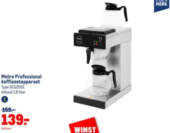 Makro Metro Professional koffiezetapparaat Type GCG2001 aanbieding