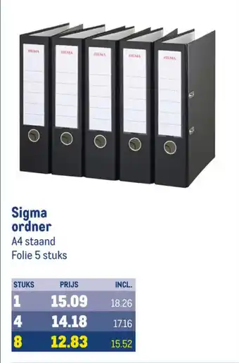 Makro Sigma ordner aanbieding