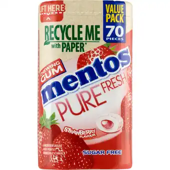 Dekamarkt Mentos gum pure fresh strawberry aanbieding