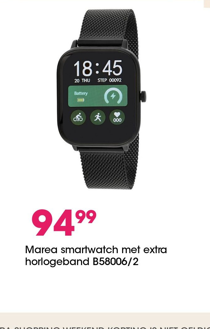 Marea smartwatch met extra horlogeband B58006/2 aanbieding bij Lucardi