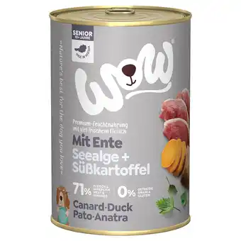 Zooplus 6x 400g wow senior eend hondevoer nat aanbieding