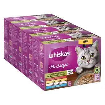 Zooplus Megapak whiskas pure delight portiezakjes 144 x 85 g - gemengde ragout in gelei aanbieding