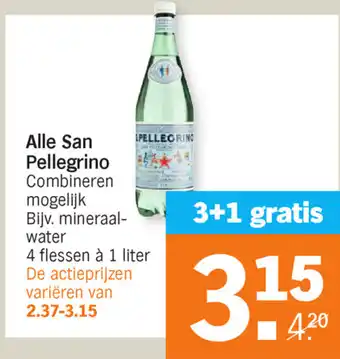 Albert Heijn Alle san pellegrino 1L aanbieding