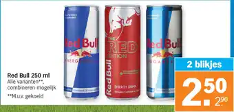 Albert Heijn Red Bull 250 ml aanbieding