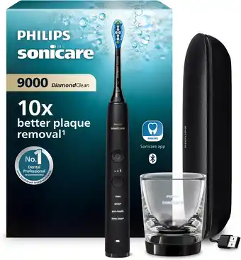 Amazon Philips sonicare elektrische tandenborstel diamondclean 9000 - voor wittere tanden - ingebouwde poetsdruksensor - app connect aanbieding