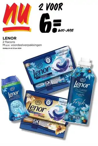 Jumbo Lenor 2 flacons m.u.v. voordeelverpakkingen aanbieding