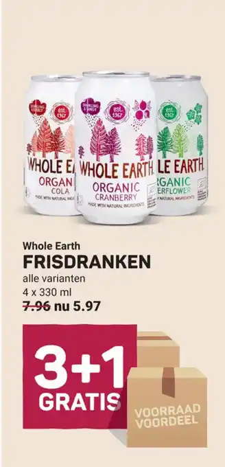 Ekoplaza Whole Earth FRISDRANKEN aanbieding