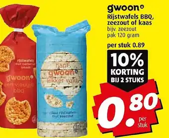 Boni Rijstwafels bbq, zeezout of kaas aanbieding