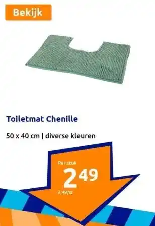Action Toiletmat chenille aanbieding