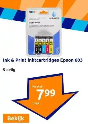 Action Ink & print inktcartridges epson 603 aanbieding