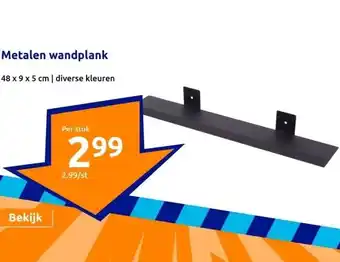 Action Metalen wandplank aanbieding